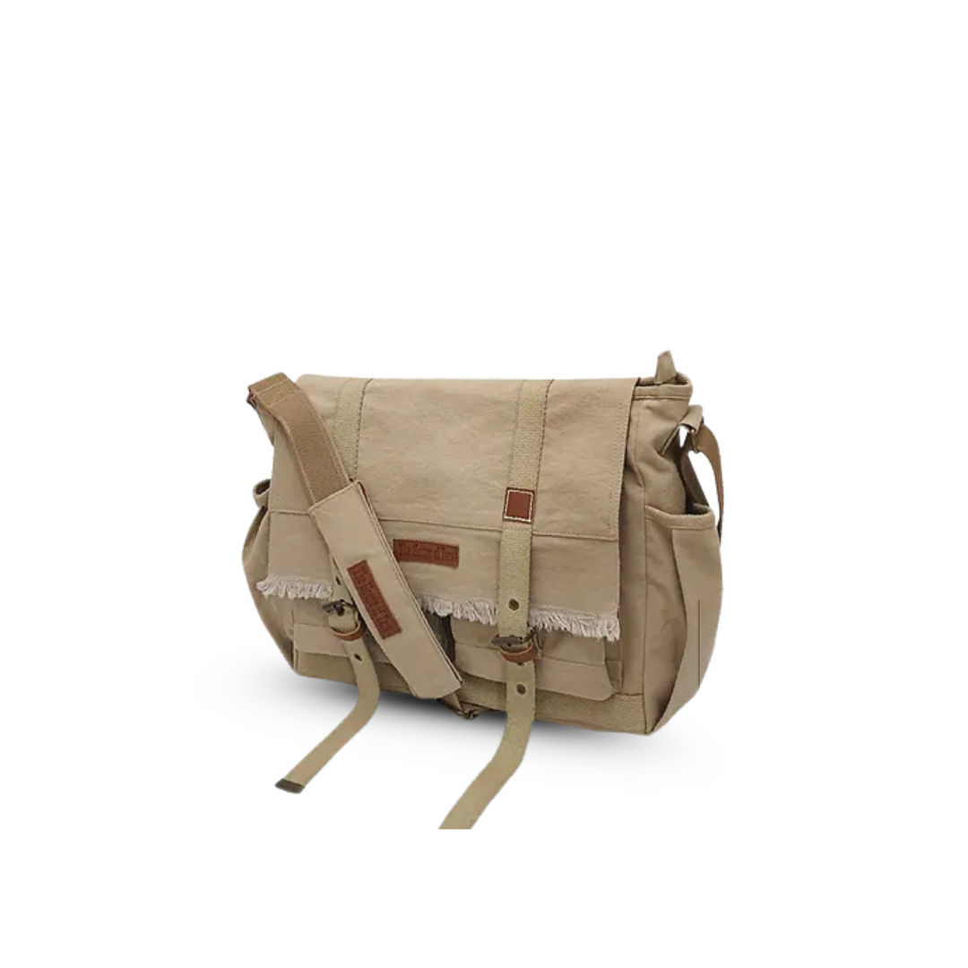 Beige Unisex Laptop Messenger Bag for Everyday Use 182